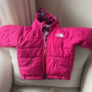 The North Face Kids Pink Puffer Reversible Jacket